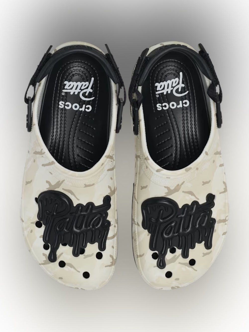 🤍🖤 CROCS x PATTA EXP CLOGS WHITE 🤍🖤
